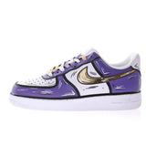 Nike Air Force 1 White Black Gold Purple