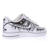 Nike Air Force 1 White Black Custom